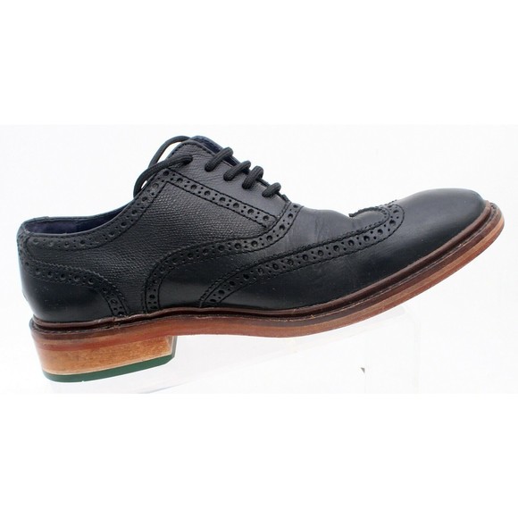 Cole Haan Shoes Men's Size 8.5 Wide Colton Brogue Wingtip Oxford Black C11756 - Picture 6 of 12